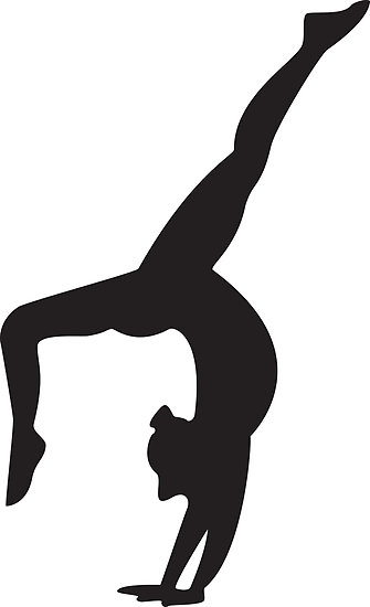 335x550 Gymnastics Clipart Silhouette Split Clipart Library