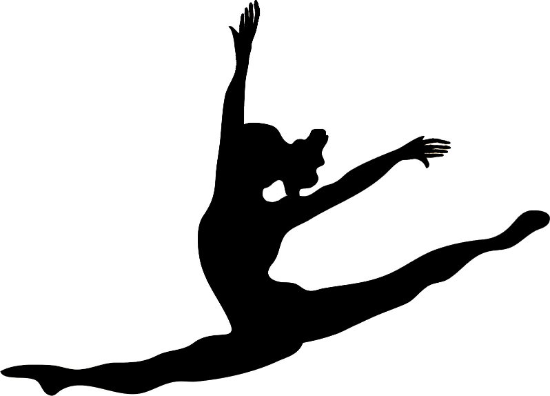 Gymnastics Silhouette Splits at GetDrawings | Free download