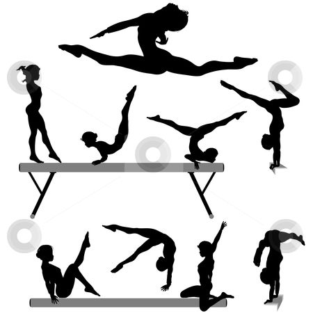 450x450 Free Printable Gymnastic Silhouettes To Use This Stock Image