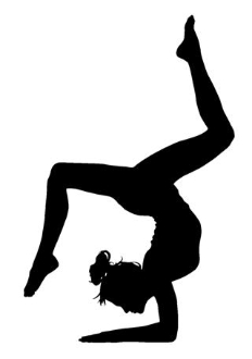 232x330 Gymnast Silhouette 2 Decal Sticker
