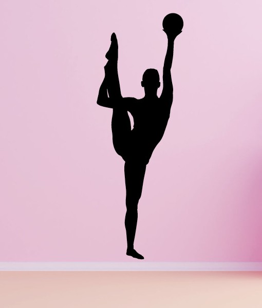 510x600 Rhythmic Gymnastics With Ball Wall Decal Living Room Home Decor