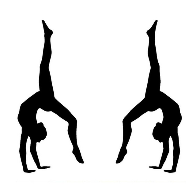 640x640 1512.5cm Gymnastics Gym Girl Car Stickers Motorcycle Decals Car