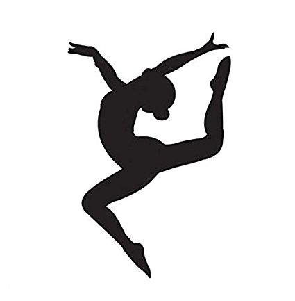 425x433 Gymnastics Girl Vinyl Decal Window Sticker Car Wall
