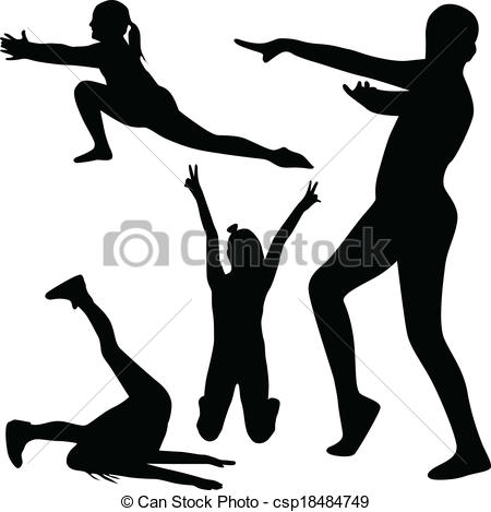 450x469 Gymnastics Silhouette Vector Eps Vector