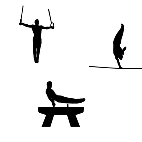282x282 Women And Child Gymnastics Silhouettes Vector Pack Free Vector