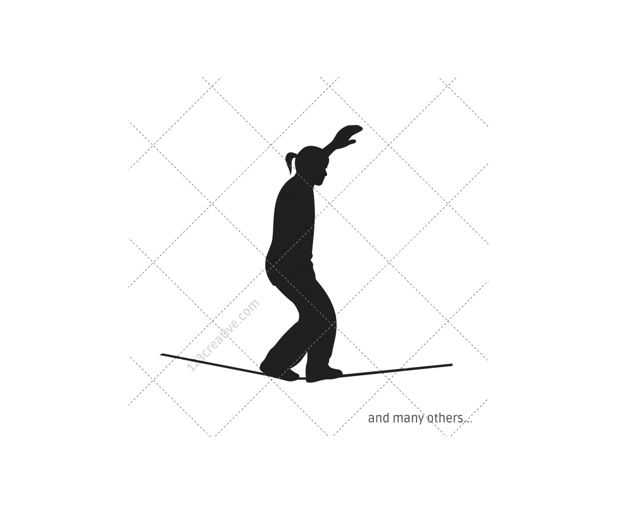 1200x1000 Gymnast Silhouettes Vector Pack