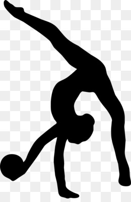 260x400 Artistic Gymnastics Silhouette Split Clip Art