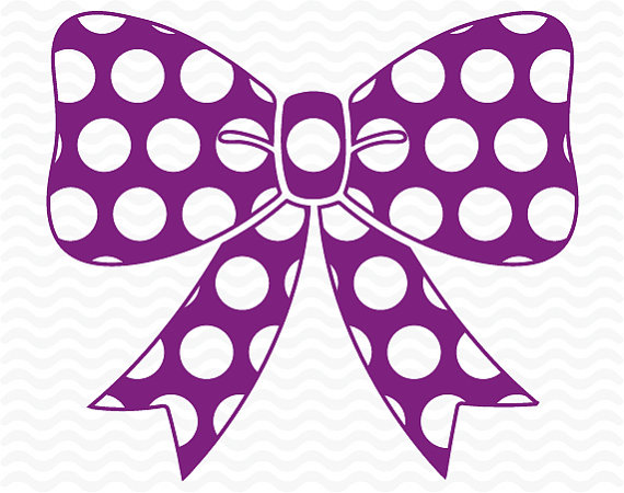 570x450 Polka Dot Bow Design, Svg, Dxf,eps, Cutting Files For Use
