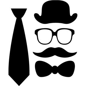 300x300 Silhouette Design Store Assorted Gentleman Dress Up Accessories