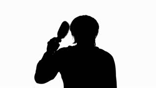 320x180 Hair Comb White Black Stock Video Footage