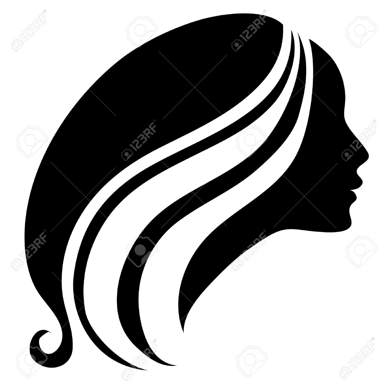 1300x1293 Hair Silhouette Clip Art 101 Clip Art
