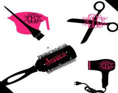 235x187 Hairdresser Hair Salon Pack With Scissors, Comb And Hair Dryer