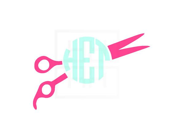 570x456 Scissors Monogram Hair Dresser Monogram By Heatherleemonograms