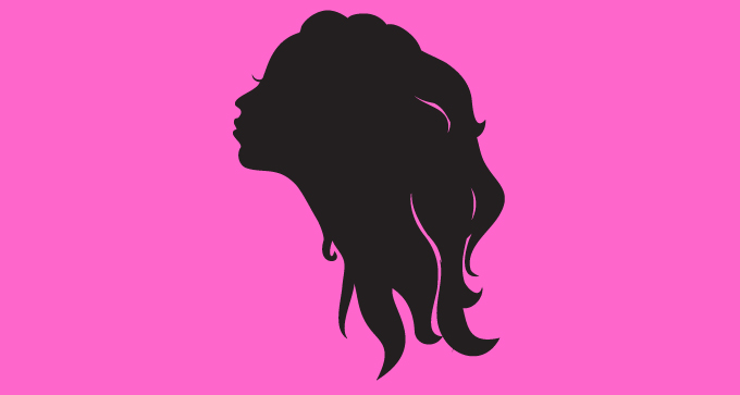 680x363 Girls Hair Silhouette Designers Revolution Premium Vector Stock