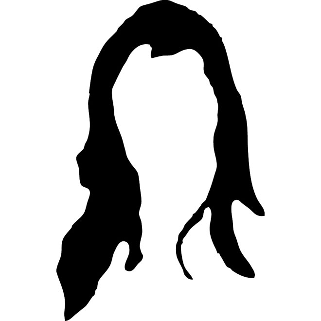 660x660 Hair Silhouette Vector Image