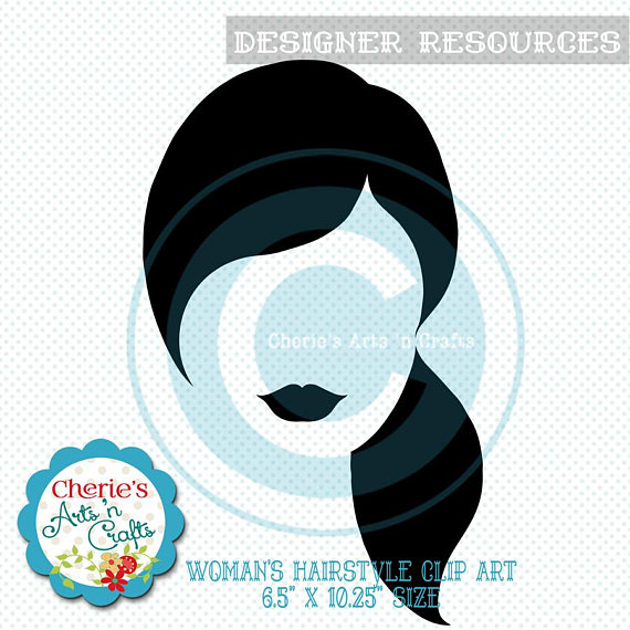 570x570 Hairstyle Clip Art Silhouette Svg Png Ai And Dxf File