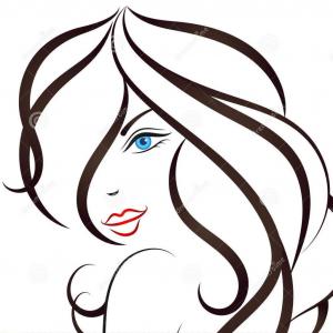 300x300 Stock Illustration Hairstyle Silhouette Womangirlfemale Hair