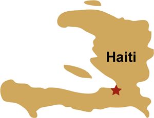 Haiti Map Silhouette