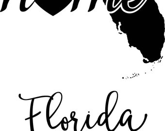 340x270 Florida Outline Map Etsy