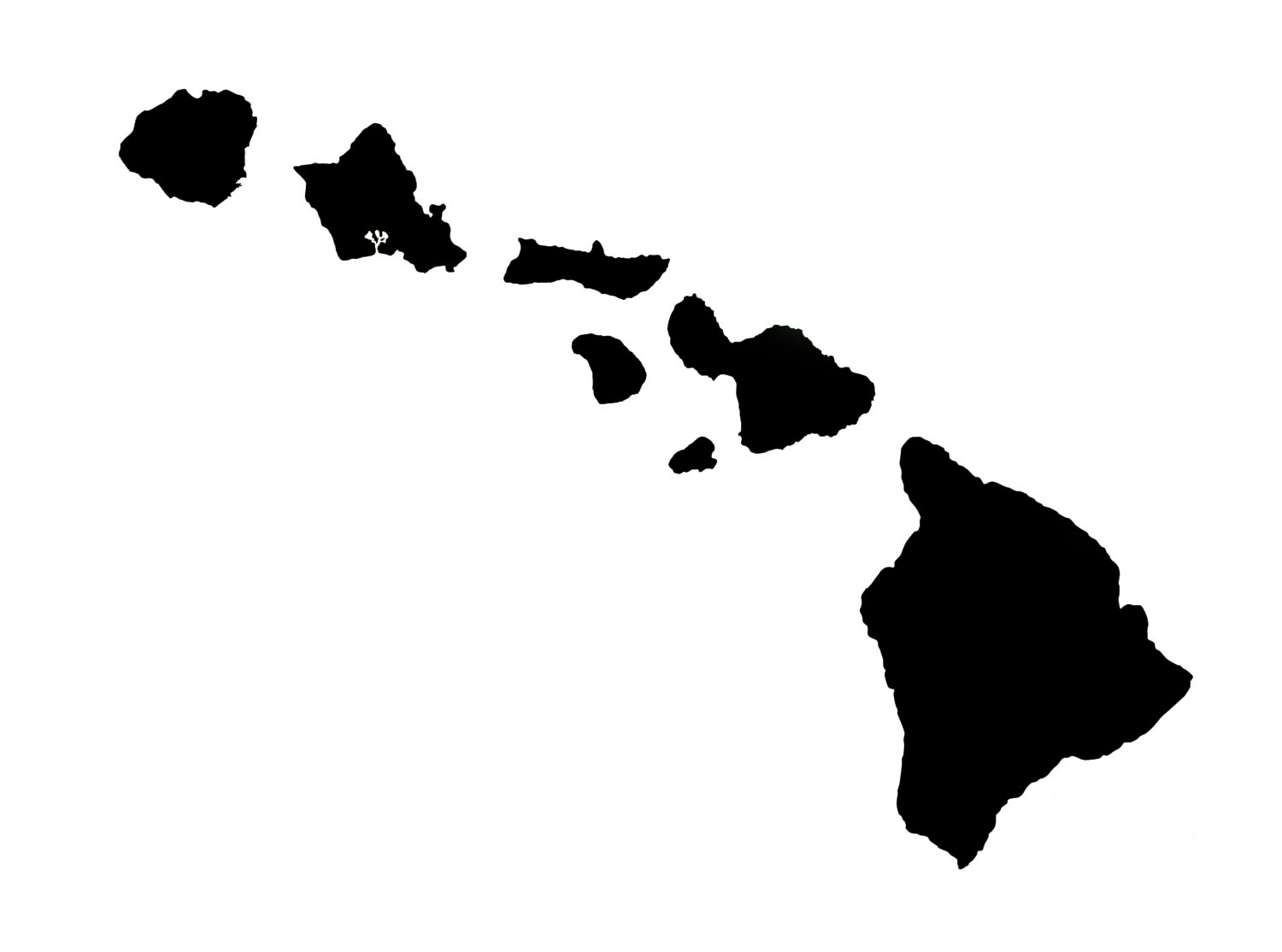 1500x1114 Hawaii Clipart Map