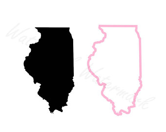 340x270 Illinois Outline Etsy