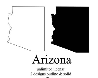 340x270 Arizona Outline Svg Etsy