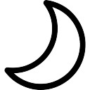 128x128 Half Moon Phase Symbol Icons Free Download