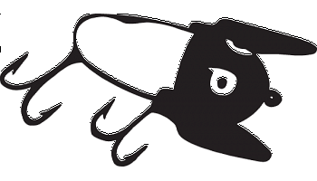 350x200 Topwater Fishing Bate Sticker