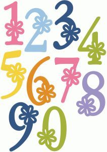 212x300 Numbers Stickers Silhouette, Stenciling