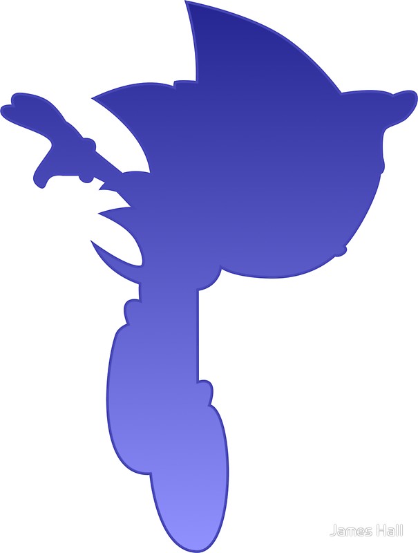 605x800 Classic Sonic Silhouette Stickers By James Hall Redbubble