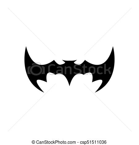 450x470 Vector Halloween Black Bat Animal Icon Or Sign Isolated
