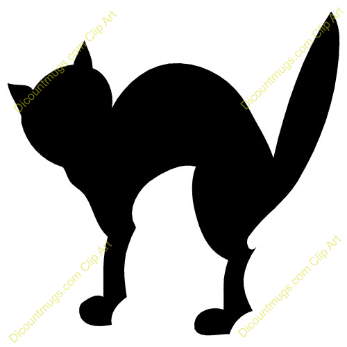 500x500 Halloween Black Cat Clipart