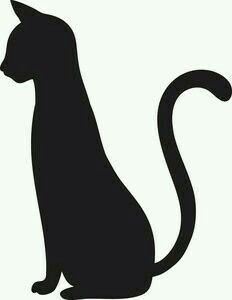 232x300 Black Cat Silhouette