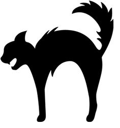 236x251 Scary Halloween Black Cat Silhouette Black Cats