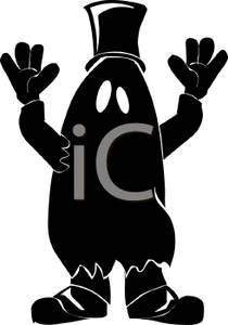 210x300 Silhouette Of A Child Dressed Up As A Ghost For Halloween