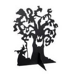 240x240 Haunted House Silhouette Templates