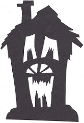 165x240 Haunted House Silhouette Halloween Decorations