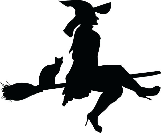650x537 Witch Silhouette Template Shadow 9 Free Halloween Silhouette