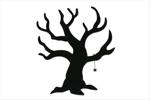 517x345 Halloween Tree Silhouette Pattern Template