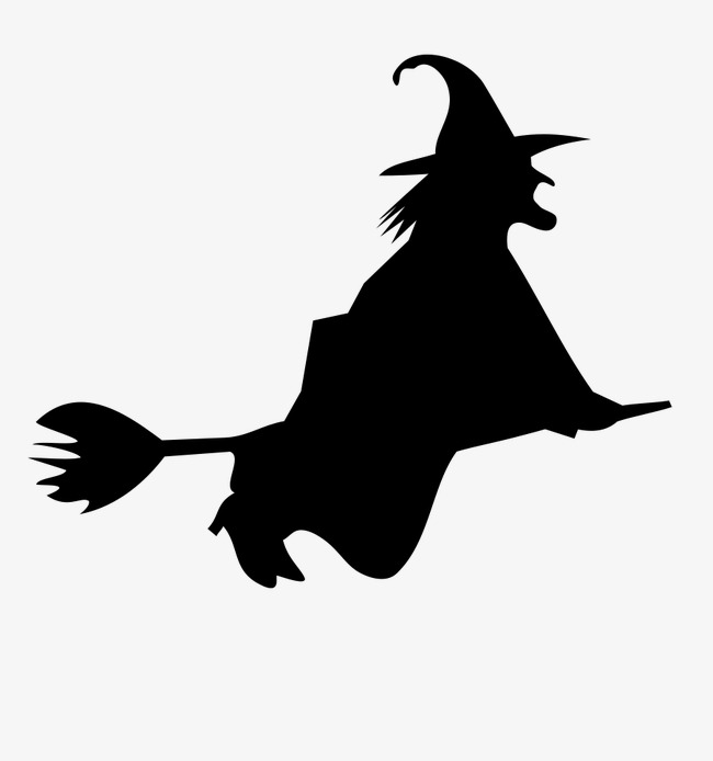 650x694 Witch Silhouette, Creative Christmas, Halloween Witch, Sketch Png