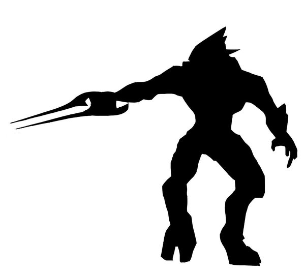 600x545 Halo Elite Zealot Silhouette By Silvernecklace