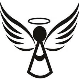 268x268 Angel Wings And Halo Silhouette Tattoo Angel Wings