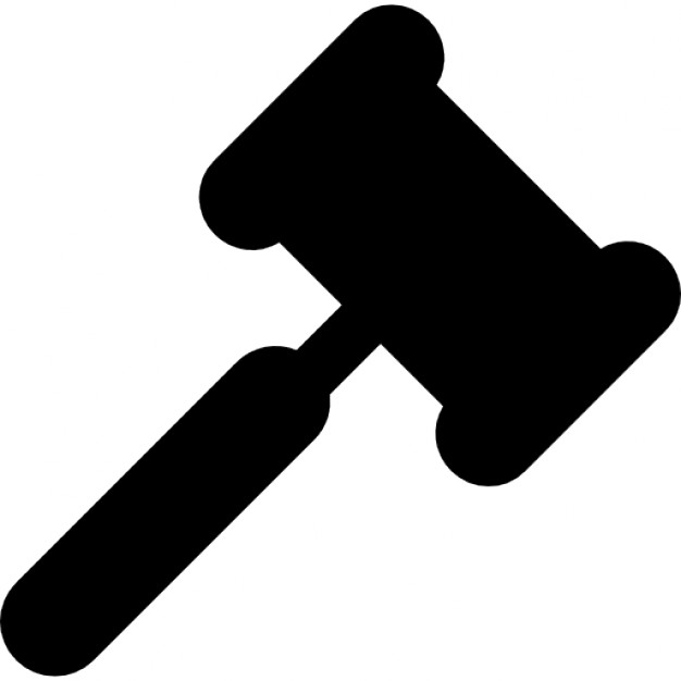 626x626 Legal Hammer Black Silhouette Icons Free Download