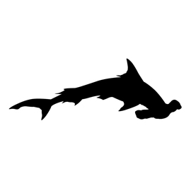 270x270 Hammerhead Shark Silhouette Stencil Free Stencil Gallery