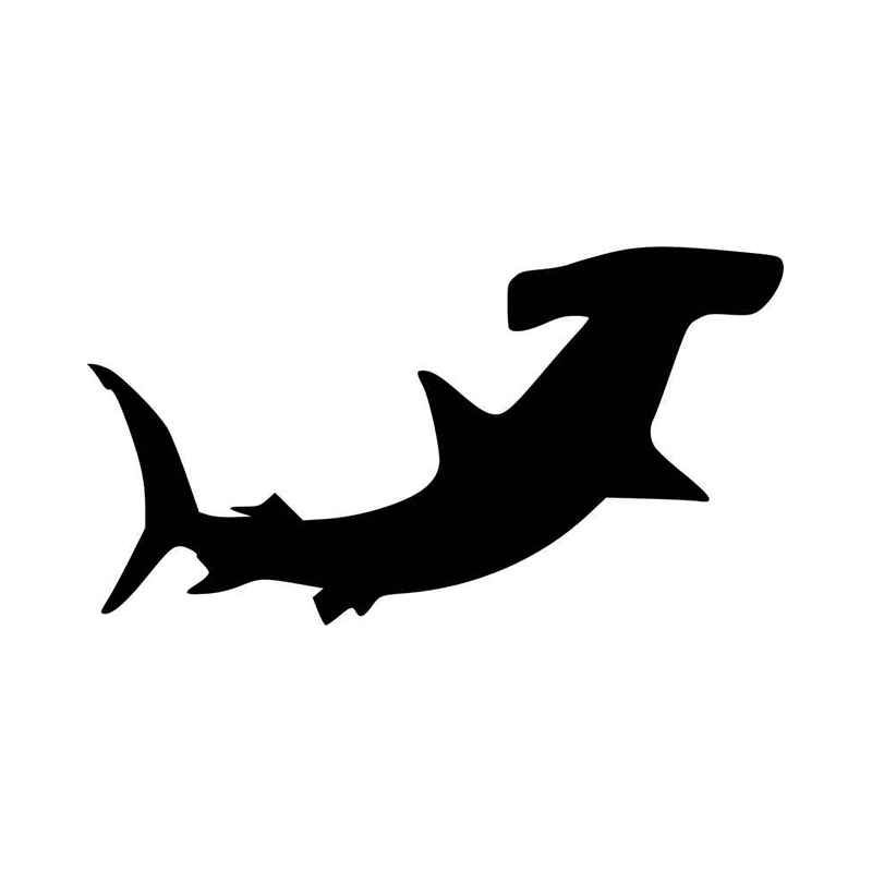 800x800 Hammerhead Shark Silhouette Ver Vinyl Decal Sticker Hammerhead