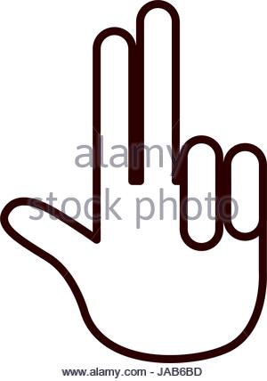 300x428 Hand Palm Silhouette Icon. Vector Illustration Stock Vector Art