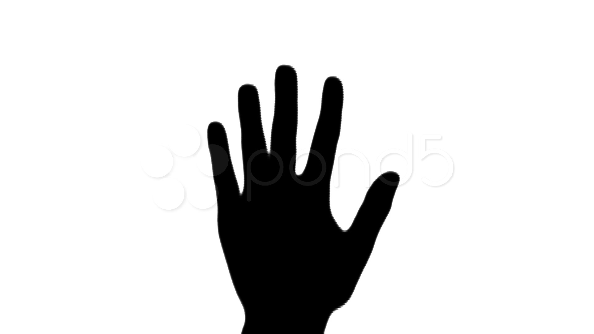 1920x1080 Stock Video Hand Wave White