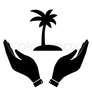 320x320 The Hand With Open Palm Gesture Stock Vector Colourbox