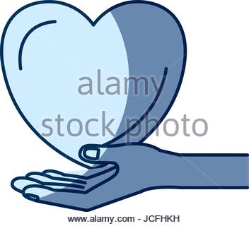 352x320 Blue Color Silhouette Shading Of Hand Palm Giving A Earth Globe