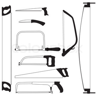 320x320 Hand Saw Black Icon Silhouette With A Sharp Toothed Edge Cutting